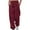 Pink, variant on Ichuanyi Womens Pants , Women's Fashion Casual Solid Elastic Waist Trousers Long Straight Pants