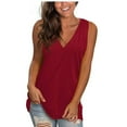 thumbnail image 7 of Delliss Womens Tank Tops Summer T-Shirts Sleeveless V-Neck Casual Loose Tunic Vest Blouses, 7 of 7