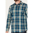 thumbnail image 3 of Brothers And Sons Men's Aransas Plaid Print Long Sleeve Button Down Western Hunter Green X-Large, 3 of 4