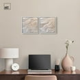 thumbnail image 2 of Silver Waves Set Canvas Set of 2 Earth Tone Abstract by Art Remedy, White Frame, 12 x 12, 2 of 6