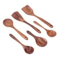 thumbnail image 2 of Juego de utensilios de cocina, espátulas de madera, cucharas, agarre cómodo, utensilios de cocina minimalistas para cocinar en casa, 2 of 5