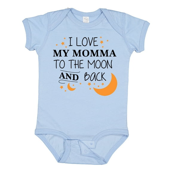 Inktastic I Love My Momma to the Moon and Back Boys or Girls Baby Bodysuit
