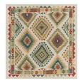 thumbnail image 3 of Unique Loom Baja Outdoor Collection Area Rug - Paz (5' 3" Square Ivory/Burgundy), 3 of 7