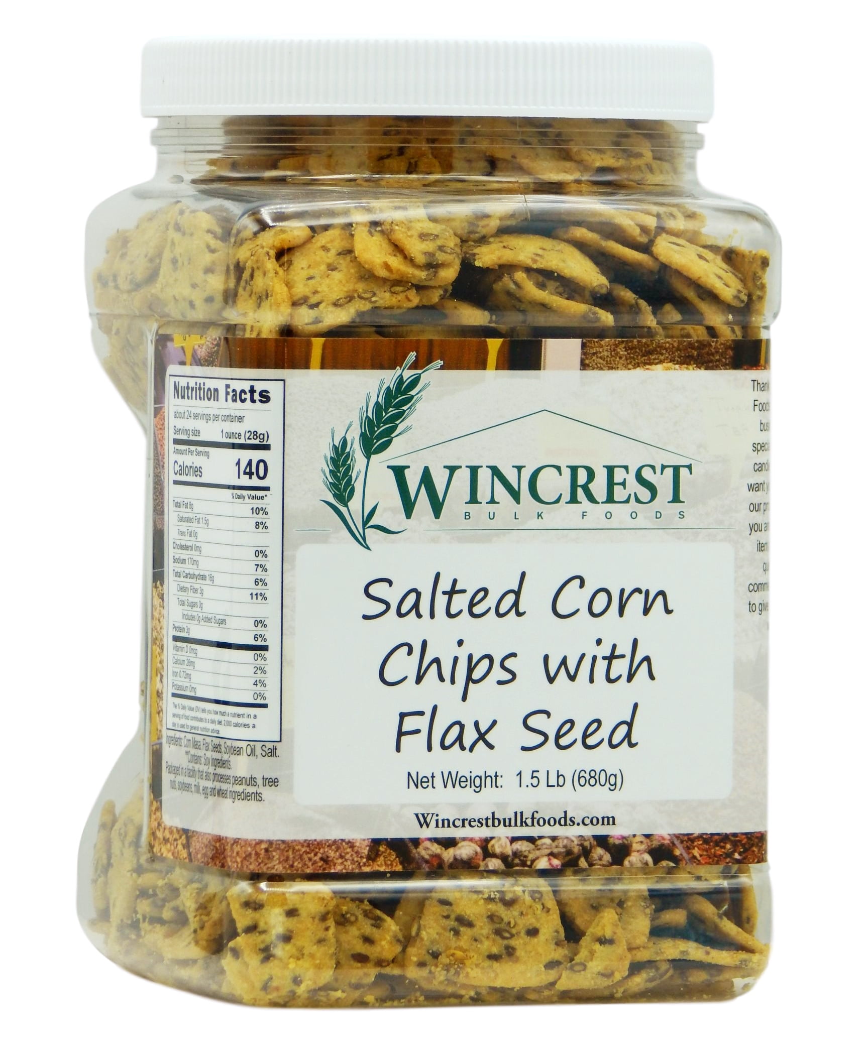 Salted Corn Chips 1.5 Lb Tub