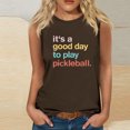 thumbnail image 2 of IT'S A GOOD DAY TO PALY PICKLEBALL Women 2024 Summer Tank Tops Loose Sleeveless T-Shirt Casual Crewneck Tunic Blouses, 2 of 4