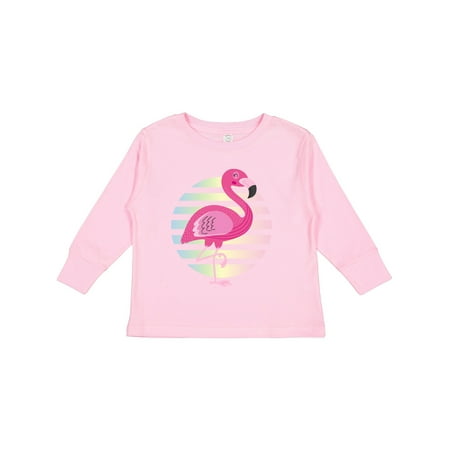 

Inktastic Flamingo Bird Pink Pastel Sunset Gift Toddler Toddler Girl Long Sleeve T-Shirt