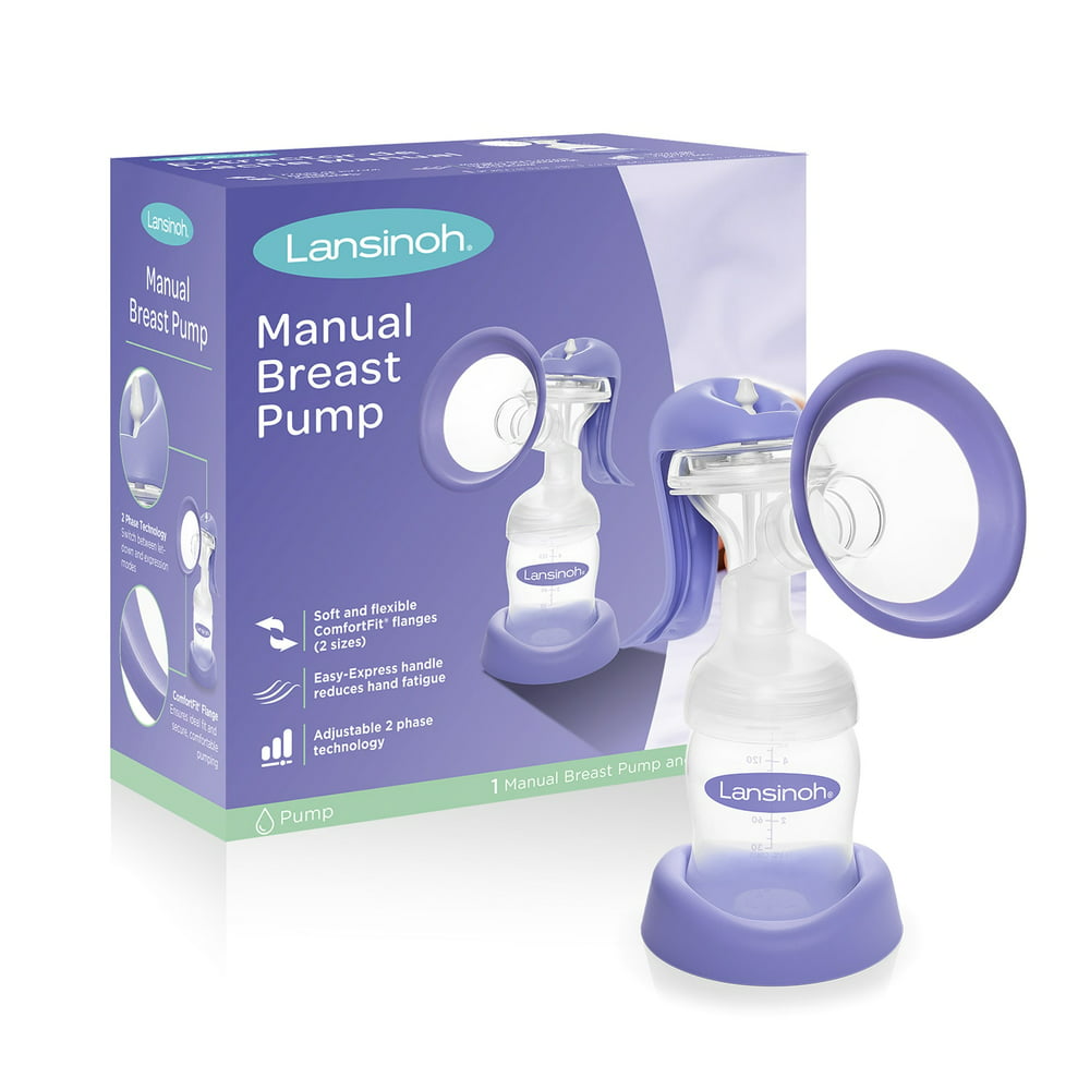 Lansinoh Manual Breast Pump, Portable Hand Pump for Breastfeeding