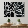 thumbnail image 3 of IDEA4WALL Adhesive Canvas Print Wall Art Set Black Wildflowers Illustration Fine Art Decorative Bohemian Minimalist Floral Botanical Artwork for Living Room, Bedroom, Office - Canvas 16"x24"x2, 3 of 5