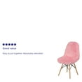 thumbnail image 5 of BizChair 4 Pack Shaggy Dog Light Pink Accent Chair, 5 of 9