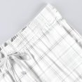 thumbnail image 7 of SnnmBlm Mens Pajama Pants Bottoms Fleece Lounge Pants Sleepwear Plaid PJs with Pockets Microfleece White 2XL, 7 of 7