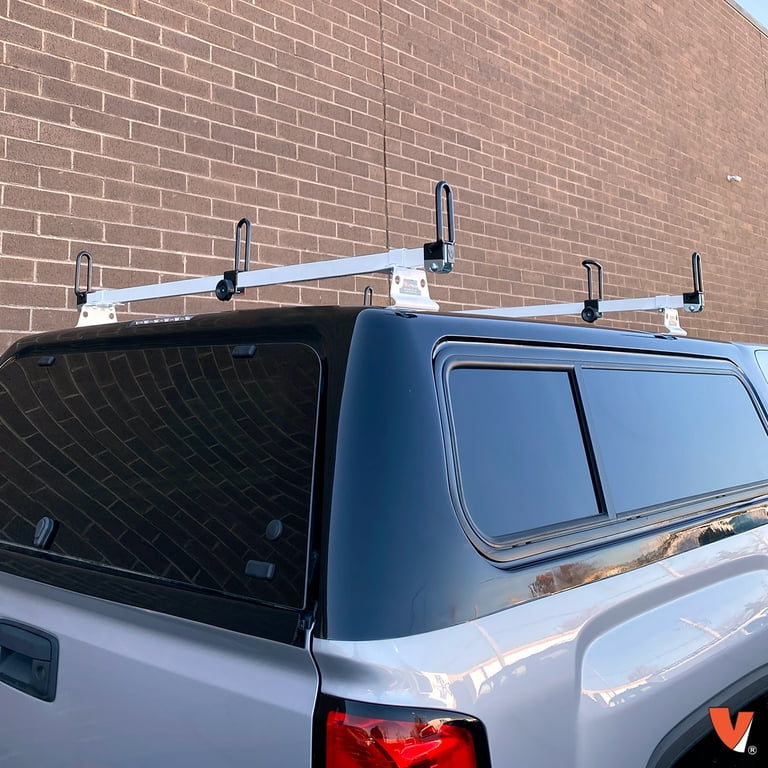 Vantech GFY Heavy Duty 2 Bar Ladder Roof Rack Fits: Truck Toppers/Camper Shell (White), Size: One Size