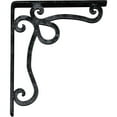 thumbnail image 4 of Ekena Millwork 1 1/2"W x 10"D x 12"H Orleans Wrought Iron Bracket, (Single center brace), Antiqued Pewter, 4 of 8