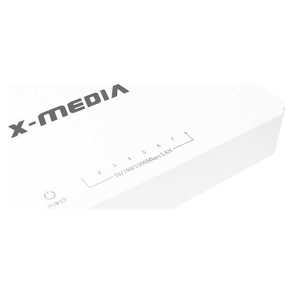 XMedia XM-SW3008D 8 Port 10/100/1000Mbps Gigabit Ethernet Network Desktop Switch