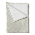 thumbnail image 2 of Neutral Color Soft Flannel Fleece Throw Blanket, Natural Design Pattern with Muted Toned Stripes Rhombus Check, Cozy Plush for Indoor and Outdoor Use, 60" x 80", Coconut and Grey Yellow, by Ambesonne, 2 of 5