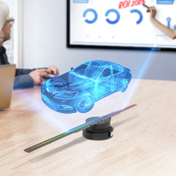 3D Hologram Projector Advertising Display 3D Hologram Fan Projector with Remote Supported MP4/AVL/MVB/JPE/PNG