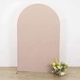 thumbnail image 2 of Efavormart Matte Nude Spandex Fitted Chiara Backdrop Stand Cover For Round Top Wedding Arch - 8ft, 2 of 6