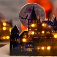 thumbnail image 5 of EUDIDV Halloween Figurines Halloween Castle LED Luminous Decoration Party Decoration Desktop Decoration Castle Model House Halloween Decorations For Home Desktop Decor Creepy Tabletop Decor, 5 of 7