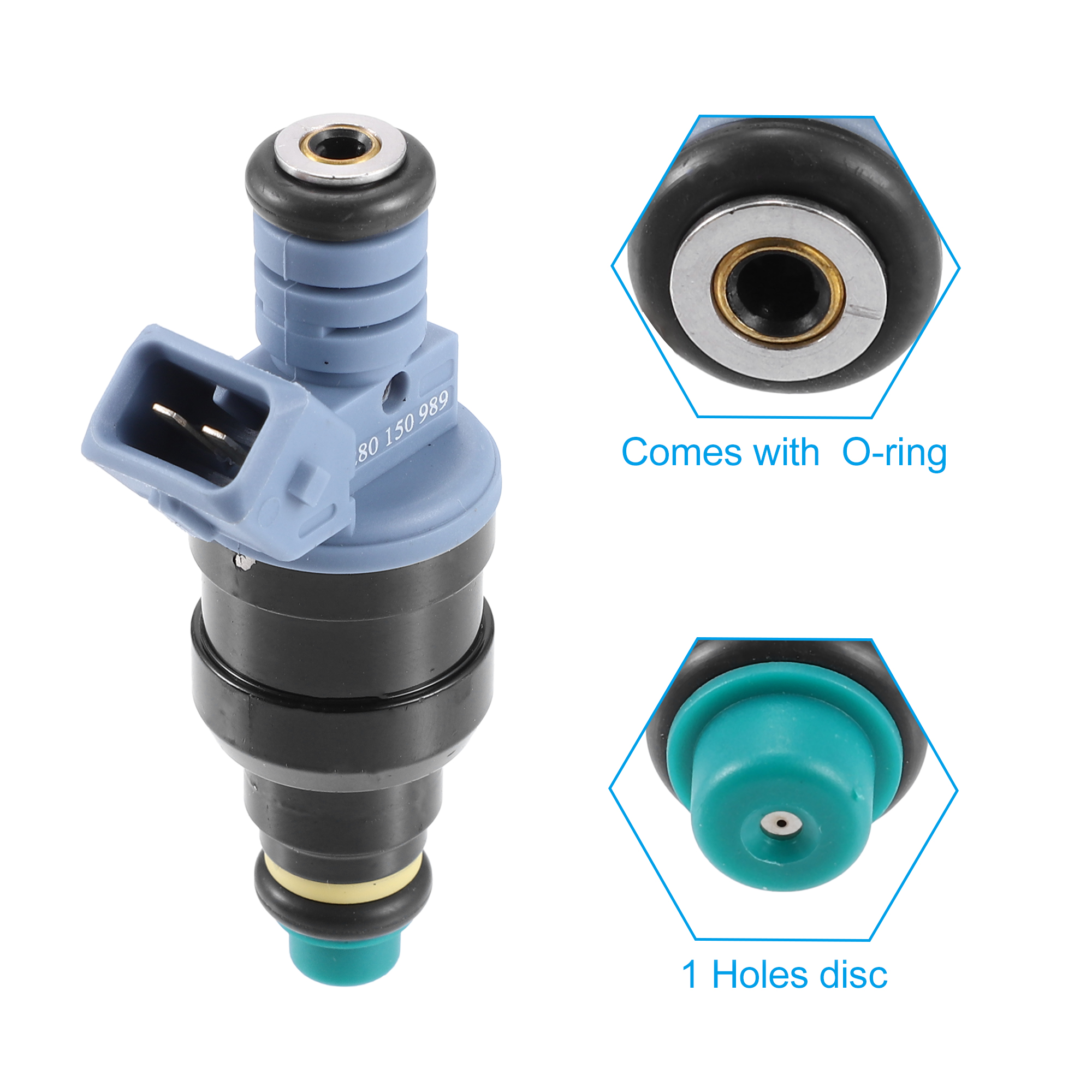 Unique Bargains 4pcs 0280150989 Car Fuel Injector for Volvo 740 