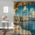 thumbnail image 2 of Orinice Rock Ocean Landscape Bathroom Decor Set, Colorful Luxurious Polyester Fabric Shower Curtain with Hooks, Home Bathtubs Decoration Set 60x72, 2 of 7
