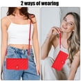 thumbnail image 5 of Allytechgroup Wallet Case for iPhone XR with Credit Card Slot, RFID Blocking PU Leather Case with Lanyard & Shoulder Strap & Kickstand Shockproof Bumper for Women Men, Red, 5 of 8