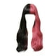 thumbnail image 2 of Pelucas mitad negras mitad Cabello largo y Tacto suave Cómodo Dos colores Pelucas de cosplay de Halloween para niñas y mujeres Yinane pelucas onduladas, 2 of 6