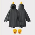 thumbnail image 2 of Wearable Blanket Hoodie With Slippers Oversized Flannel Bird Onesie For Adults Funny Loungewear Footwear Set, 2 of 5