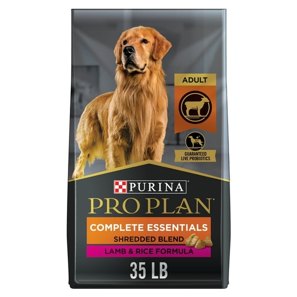 Purina Pro Plan Complete Essentials for Adult Dogs Lamb Rice, 35 lb Bag ...