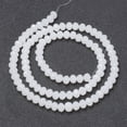 thumbnail image 2 of 10Strand Glass Beads Strands Imitation Jade Faceted Rondelle White 4x3mm Hole: 0.4mm 130pcs/strand 16.54 inch(42cm), 2 of 2