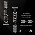 thumbnail image 2 of NYENElL Compatible for Apple Watch Bands 49mm 45mm 44mm 42mm 41mm 40mm 38mm, Women Glitter DiamondFour Leaf Clover Chain Strap for Apple Watch Series9/8/7/6/5/4/3/2/1/SE/Ultra Series, 2 of 5