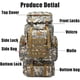 thumbnail image 2 of 80L Hiking Backpack for Men, Military Tactical Backpack, Waterproof Survival Bag for Travel, Camping, Hunting, 2 of 5