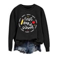 thumbnail image 3 of Holzkary Teacher Sweatshirt for Women Sweatshirt for Fall Winter Tops Long Sleeve Shirts Oversized Tshirts Round Neck Colorful Teacher Crewneck Sweatshirt Teach Long Sleeve Pullover Shirt Tops Black L, 3 of 5