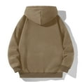 thumbnail image 4 of Men's Hoodies Pullover Casual Solid Pull String Pocket Shirt Fall Clothes Tops Hooded Sweatshirts Brown 2XL, 4 of 4