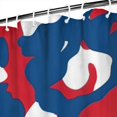 thumbnail image 3 of Red Blue Camo Bold Shapes Pattern Shower Curtain 84"x72" ,Bathroom Decorative Shower Curtains Set with 12 Hooks,Modern Waterproof Washable Shower Curtain, 3 of 6