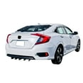 thumbnail image 4 of Ikon Motorsports Compatible with 16-21 Civic Sedan Rear Window Louver + Side Quarter Panel Window Louver ABS, 4 of 6