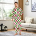 thumbnail image 3 of Adult Christmas Onesie Playful Plaid Adult Zipper One-Piece Pajamas Unisex Pajamas with Pockets, 3 of 6
