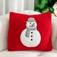 thumbnail image 4 of Yhmxh Christmas Pillow Covers, 18x18 inch Decorative Soft Plush Christmas Snowman Pillow Covers Beige 3D Embroidered Couch Cover Pillow Case for Sofa Bedroom Living Room Holiday Winter Home Decor, 4 of 6