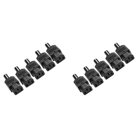 10PCS IEC C13 Power Plug Connector C13 Female Plug Power Adapter Connector 3 Pin Power Socket 250V 10A AC Power Adapter