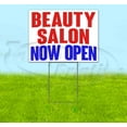 thumbnail image 1 of Beauty Salon Now Open (18" x 24") Yard Sign, Includes Metal Step Stake, 1 of 6