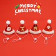 thumbnail image 7 of Harikaji 2PCS Christmas Dog Santa Hat with Scarf, Adjustable Santa Hat for Dog and Xmas Pet Knit Red Scarf with White Pompom Ball, Dog Winter Neck Warmer Scarf, Christmas Party Dressup, 7 of 7