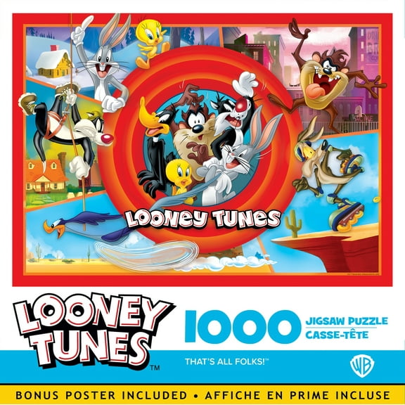 MasterPieces - Looney Tunes - That's All Folks 1000 Piece Jigsaw Puzzle for Adults