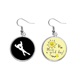 thumbnail image 1 of Deportes de invierno negro silueta de patinaje Pendiente Sol Flor Pendiente Joyas Moda Unbranded M, 1 of 3