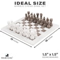 thumbnail image 4 of Juego de ajedrez Radicaln Marble 38 cm blanco y gris Oceanic para adultos, 4 of 6