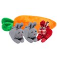 thumbnail image 2 of JeashCHAT Easter 3 Bunnies in Carrot Pouch, Carrot Rabbits Plush Toy Stuffed Animal Surprise Zip Up Carrot Purse Easter Basket Stuffers Decorations Gifts for Kids, 2 of 6