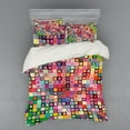 thumbnail image 2 of Ambesonne Geometric Bedding Set 3 Pcs, Modern Colored Design, Twin, Multicolor, 2 of 3