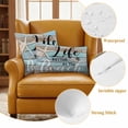 thumbnail image 3 of 2 Pack Outdoor Waterproof Throw Pillow Covers,Beach Life Ocean Starfish Decorative Square Pillow Case Patio Pillowcases for Chair Couch Sofa 16x16in, 3 of 9