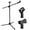 Dual Mic Clips, variant on Microphone Boom Arm Stand w/ Dual Mic Clips Adjustable Tripod Phone Mount Holder