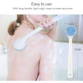 thumbnail image 5 of 14.6x3.2In Exfoliating Shower Brush,Back Exfoliator Scrubber with Long Handle for Home,Blue Silicone Soft Bath Exfoliator Brush for Home，Bathroom, 5 of 6