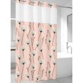 thumbnail image 4 of Pink Spring Floral No Hook Shower Curtain Waterproof, Bathroom Curtains with Snap in Liners and See Through Top Window, Watercolor Botanical Summer Hotel Style Bathtub Curtains Shower 36"Wx72"L, 4 of 8
