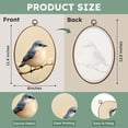 thumbnail image 2 of Oval Framed Wall Art Vintage Blue Bird Rustic Botanical Retro Country Farmhouse Birds Canvas Wall Art Oval Vintage Wall Decor Prints Hanging Decor for Home Bedroom Living Room Office 8"x11.4", 2 of 7