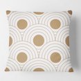 thumbnail image 2 of Designart Circular Retro Design' Mid-Century Modern Throw Pillow - 18x18, 2 of 2